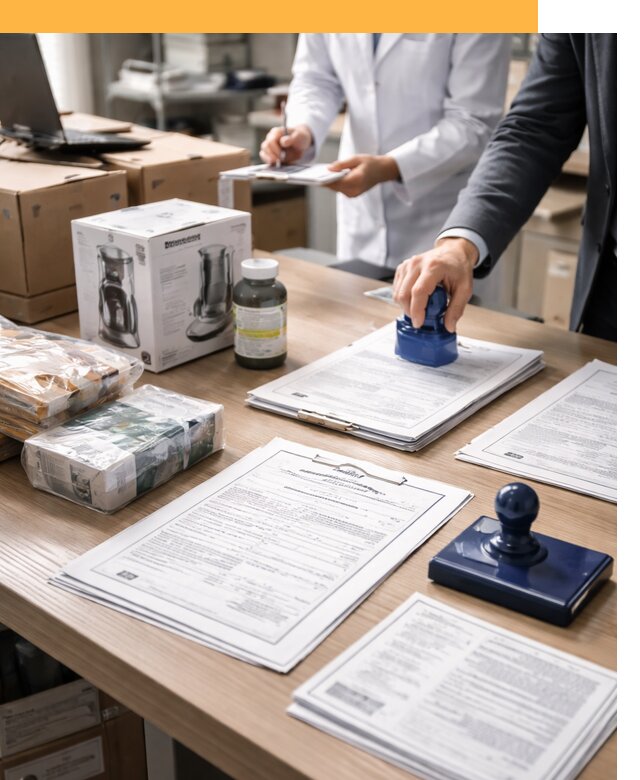 Сертификация импортных товаров от 12836 с таможенным сопровождением